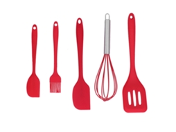 Conjunto De Espátula Silicone 5 Peças, Ferramentas Cozimento Cozinha, Decoração Bolo, Para Padaria Doméstica