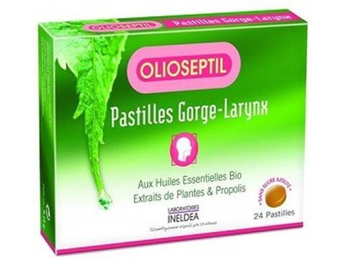 Óleo Essencial OLIOSEPTIL Garganta E Laringe Olioseptil (24 pastilhas (Mel))