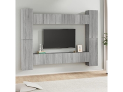 Tv Cabinet Set, Tv Cabinet Sets Vidaxl Cinzeto Madeira Processada (n/a)