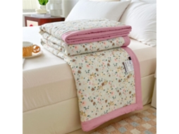 Colcha Acolchoada Fansu Capa de Cama Manta para Ar Condicionado Edredom Algodão Lavado Sofá com Estampa Floral