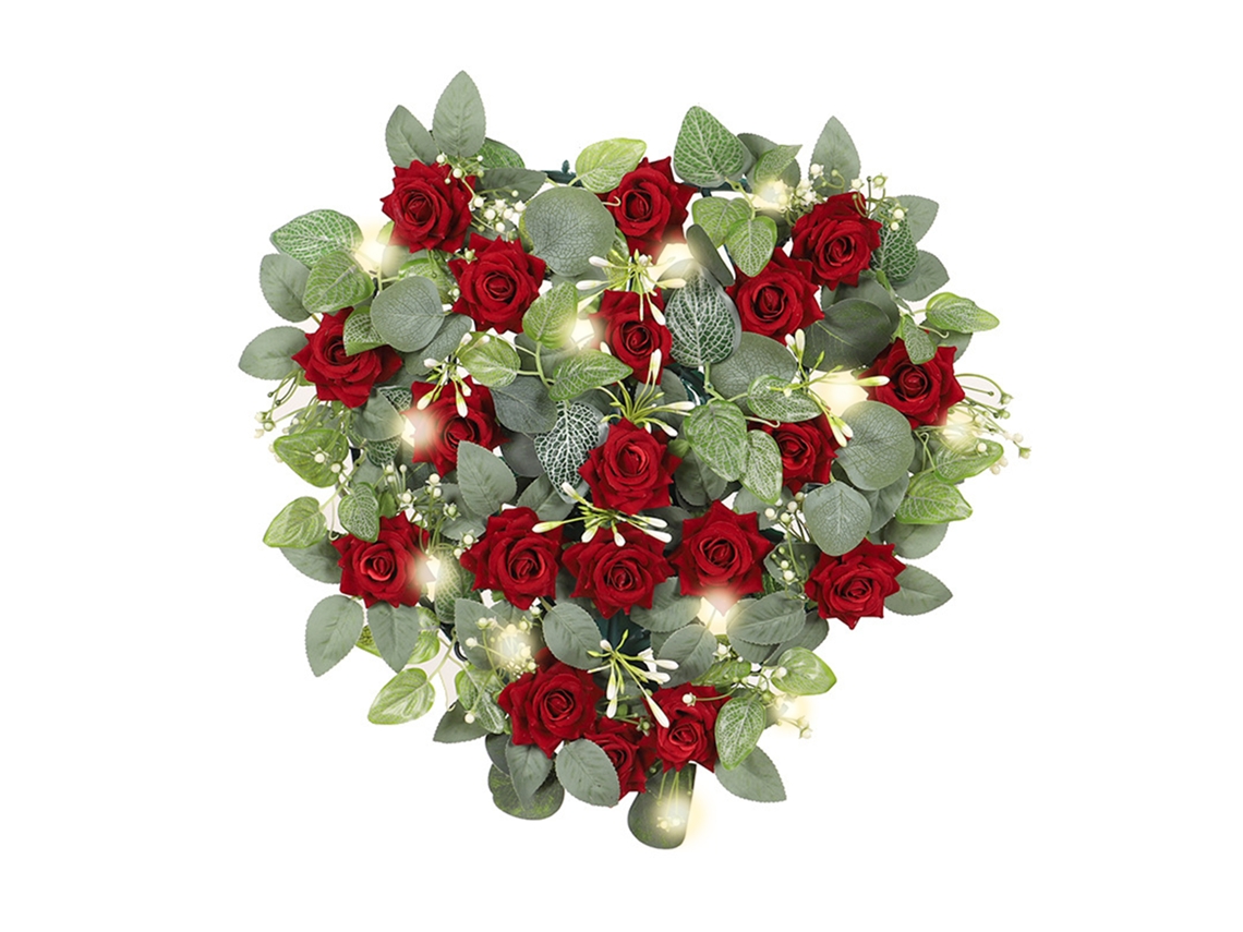 Laxiscreed Rosa Artificial Para Decoração De Casamento E Dia Dos Namorados Em Forma De Coração