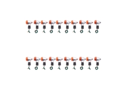 Piscas/sinalizadores de Direção para Motos Luzes Dianteiras e Traseiras para Custom, Bobber e Chopper (20 Peças) (modelo "bullet")