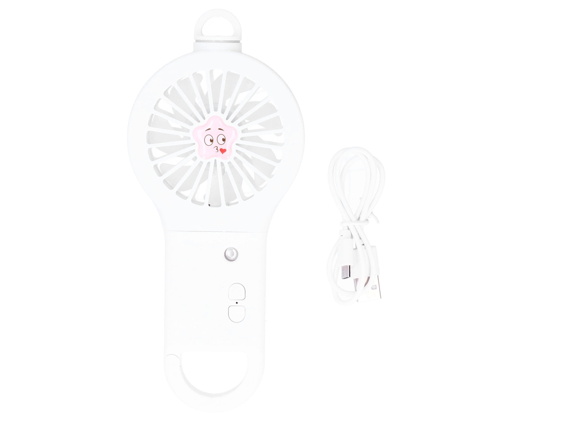 Multi Functional Cute Water Spray Fan Cartoon Travel Portable Handheld Misting Fan White
