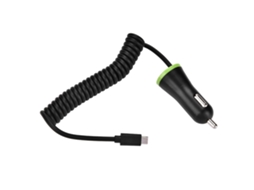 Carregador de Carro LAXISCREED Micro Usb 5v 2.1a com Cabo Retrátil