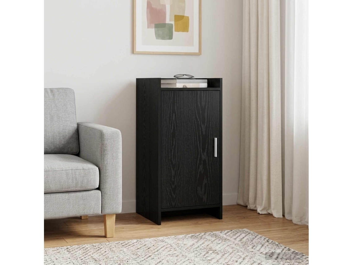 Vidaxl Buffet Carvalho Preto 40 X 36 X 80 Cm Derivados De Madeira