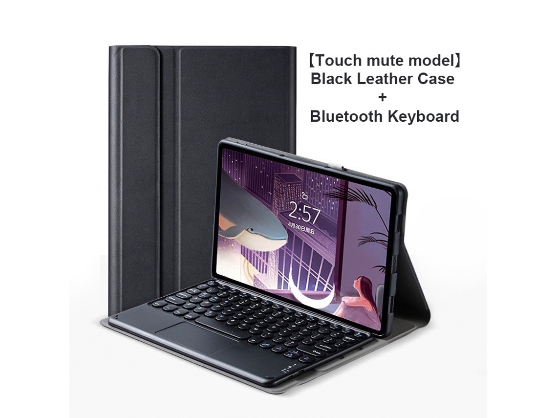 Capa Com Teclado Para Tablet Lurelia, Para Lenovo Xiaoxin Pad Pro 12,7" Tb375fc Em Com Tampa Flip Redonda E Touchpad (2025, Preto Obsidiana