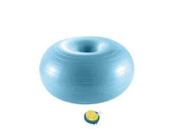 Bola de Yoga em Formato Rosquinha para Exercícios, Treinamento Muscular do Core, Estabilidade no Yoga, Pilates e Equilíbrio com Bomba-aquaforge