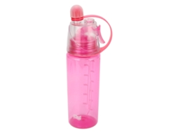 Mali garrafa de Água com Sprayer de Névoa Grande Capacidade com Escala Clara Plástica para Esportes Hiking Piquenique Rosa