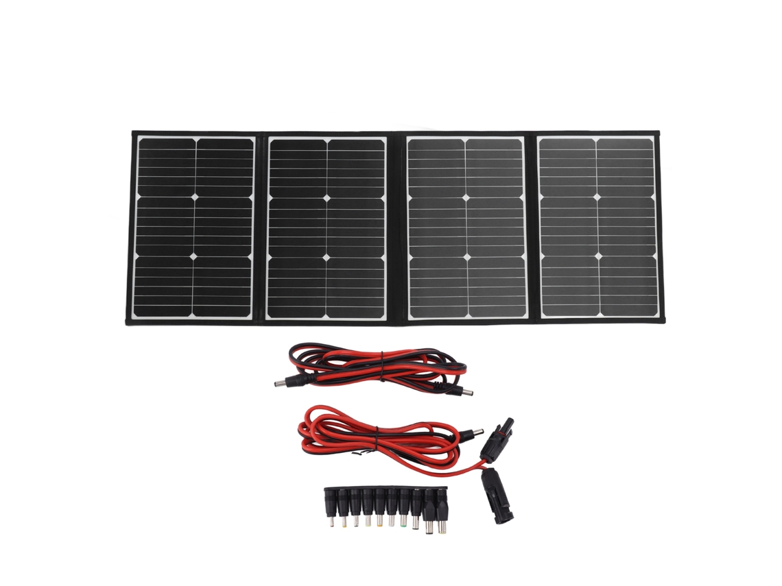 Painel Solar Dobrável (4 Dobras, À Prova D'água, 18v 80w, Portátil)
