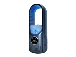 Ventilateur Sur Pied, Ventilateur Tour Oscillant, Sans Pales, 6 Vitesses, Bleu.