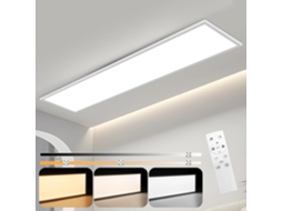 Nettlife Candeeiro De Teto Led 120 × 30 Regulável Com Comando Remoto 40 W, 100 Cm, Em Alumínio, Para Sala, Quarto, Corredor E Cozinha