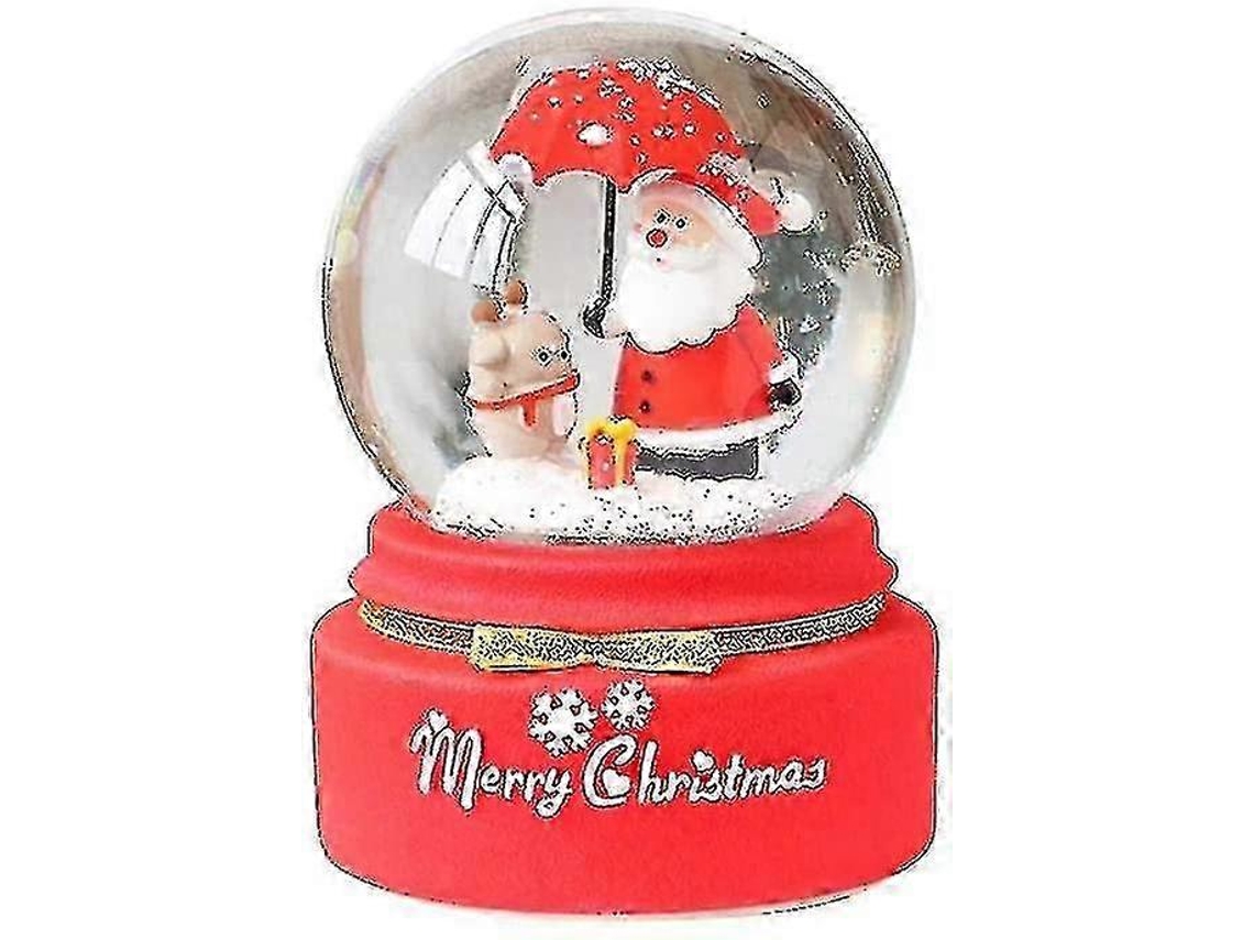 Papai Noel Cristal Natal Globo De Neve Globos De Neve Para Crianças Caixa De Música De Cristal Natal Novo Olysi Shop (vermelho)