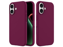 Capa Para Iphone 17 À Prova De Quedas, Em Silicone Líquido Com Revestimento Macio Na Parte Traseira - Lingling Vinho R