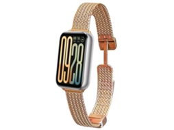 Bracelete para Redmi Watch 6 / 5 / 4 Aço Inoxidável com Fecho Magnético Ouro Rosa XIAOMOYU
