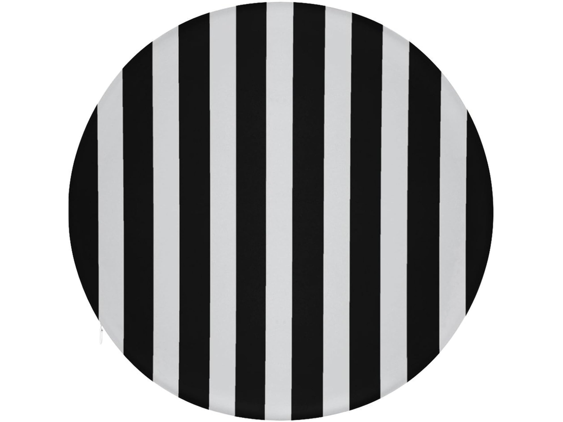 Almofada Quadrada De Espuma Viscoelástica Com Estampa Listrada Em Preto E Branco, Almofada Macia Para Cadeira De Varanda