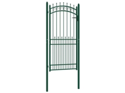 Vidaxl Portão De Cerca Emmen Com Pontas De Aço 104x147 Cm Verde