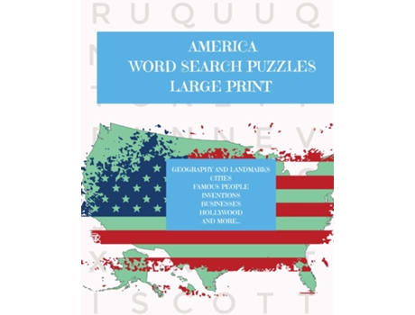 Livro America Puzzle Activity Book for Teens and Adults Large Print de Nicole Herbert Dean (Inglês)