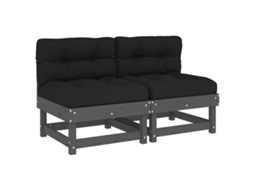 Middle Sofa, Middle Sofas Vidaxl Cinzeto Madeira De Pinho (n/a)