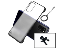 Kit Capa e Suporte Magnético Auto Samsung Galaxy M21 Invisible Bumper