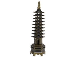 Decoração Feng Shui Para Escritório E Casa, Enfeites Em Miniatura Da Torre Wenchang Em Liga De Bronze De Alta Qualidade, Símbolo De Conhecimento, Paz