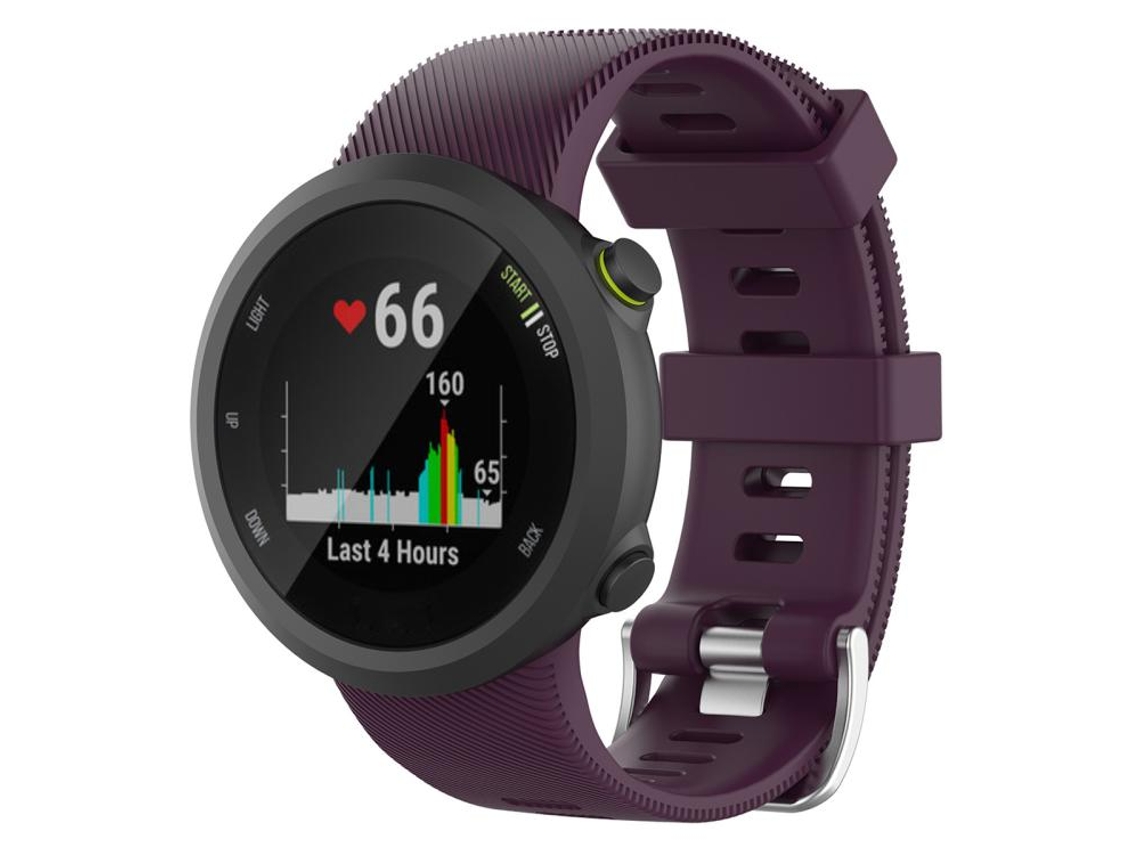 Bracelete para Garmin Forerunner 45 / 45s / Swim 2 silicone com cor sólida roxo escuro XIAOMOYU