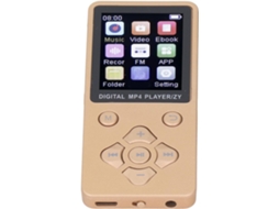 Reprodutor de MP3/MP4, tela de 1 polegada, (dourado) 64 GB portátil, com alto-falante, 1 cor, 8 músicas HiFi sem perdas