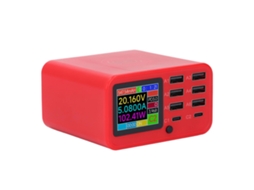 Laxiscreed Estação De Carregamento Usb Com 8 Portas, Até 20v E 100w Para Diversos Dispositivos