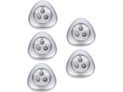 Conjunto De 5 Luminárias Noturnas Sensíveis Ao Toque, Pequenas E Com