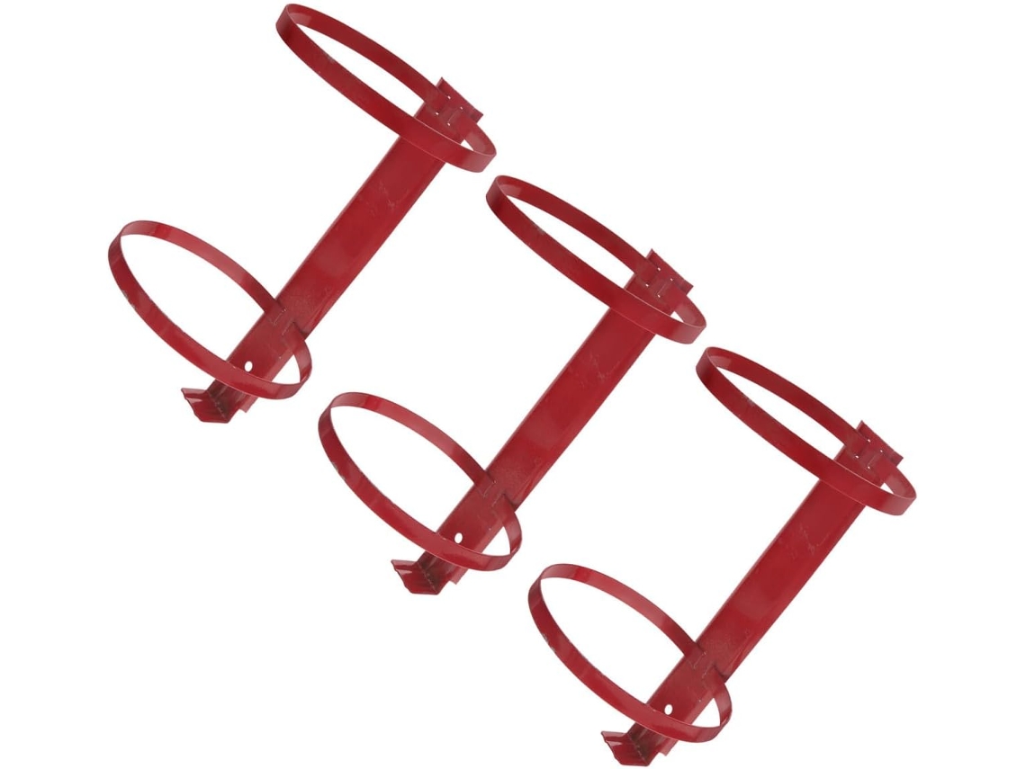 Suporte Para Extintor De Incêndio Pó Químico Hemobllo 4kg, Design Ajustável E Antiestático, Material De Ferro Vermelho