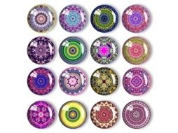KOFIHETY Ímanes Para Frigorífico, Pacote De 16 Cabochões De Vidro Decorativos, Ímanes De Vidro, Ímanes 3d Para Frigorífico, Quadro Magnético, Quadro Branco,