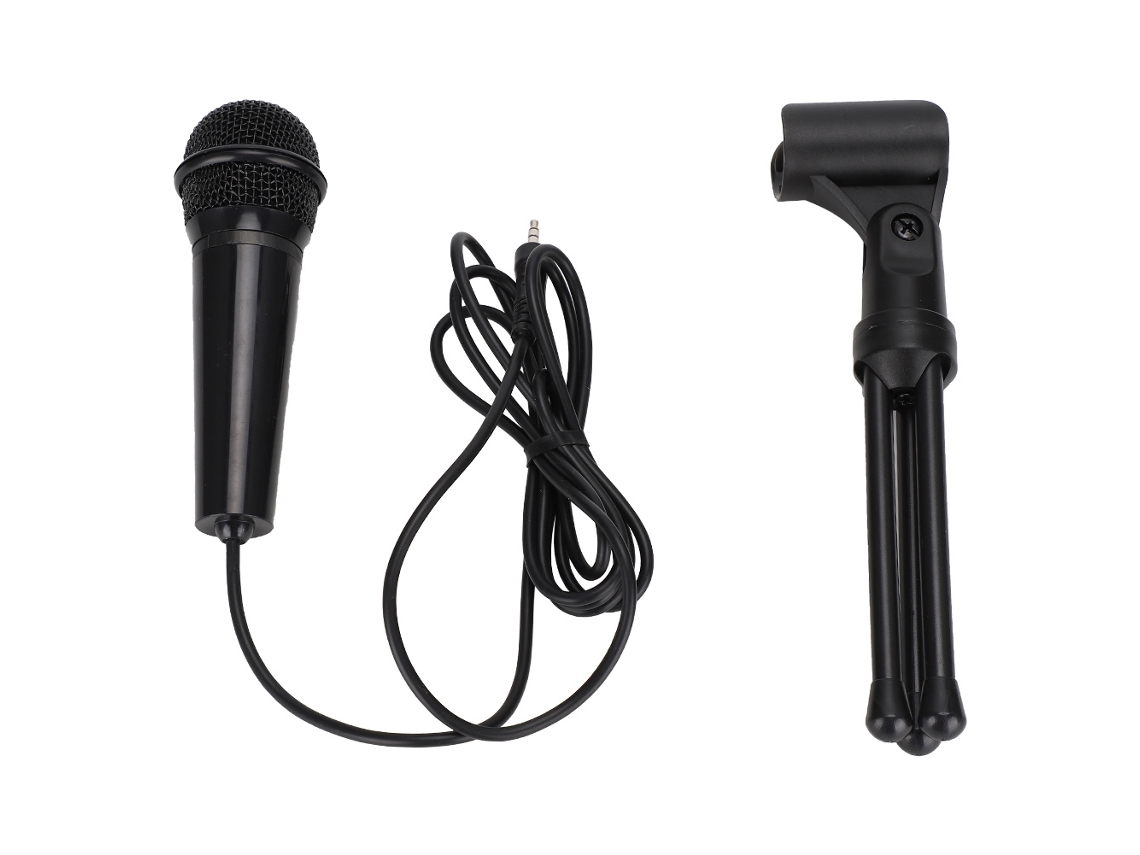 Microfone Condensador Fio Com Suporte Profissional Desktop