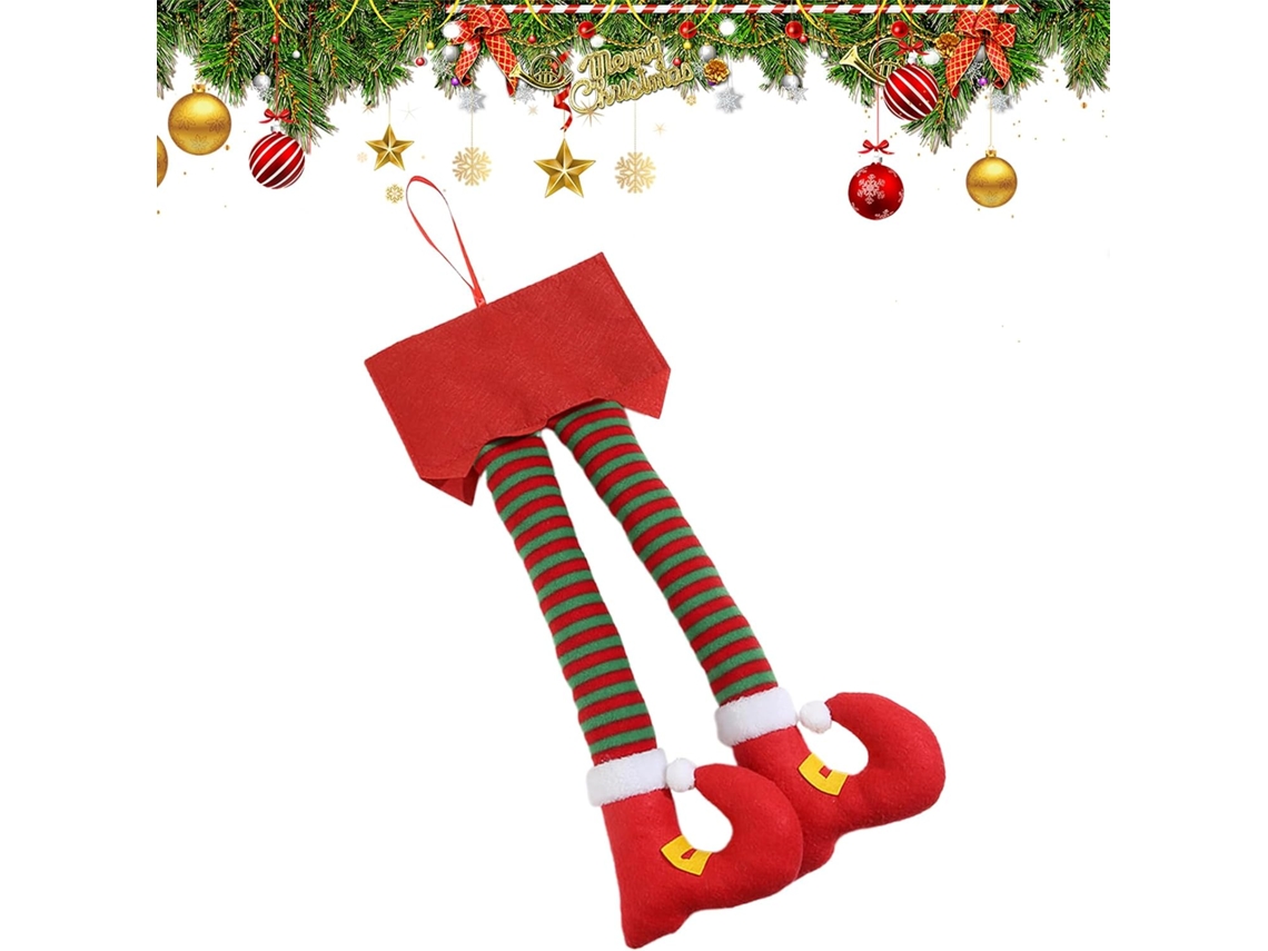 Enfeites De Porta-malas De Carro Em Formato De Perna Do Papai Noel | Pernas De Árvore De Natal