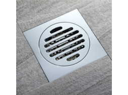 Ralo de Chuveiro AQUAFORGE quadrado, reforçado em aço inox, 100x100 mm