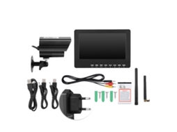 Kit De Câmera De Vigilância Sem Fio (tela Hd De 7 Polegadas, Visão Noturna)