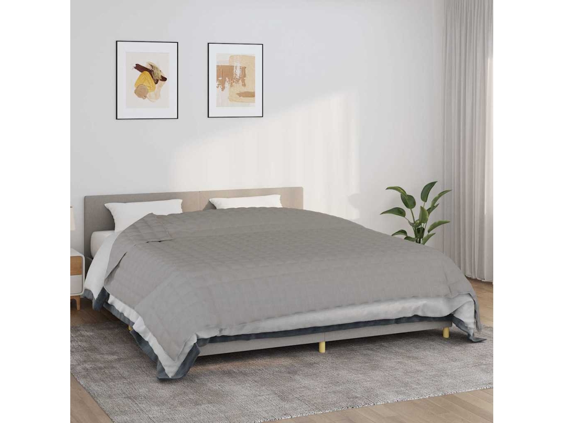 Vidaxl Manta Pesada 11 Kg 220x260 Cm Tecido Cinzento