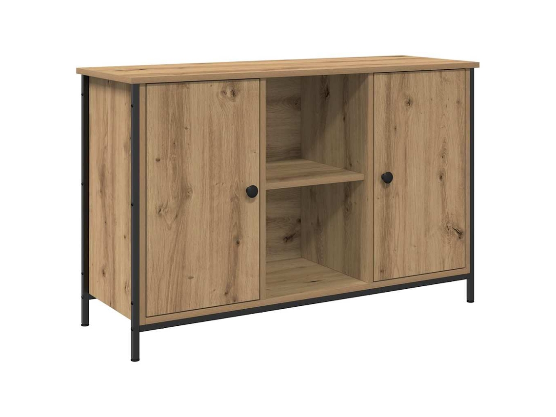 Conjunto de TV e móvel artesanal em carvalho, 101x35x65 cm, EXCLUSIVO DA MAISON