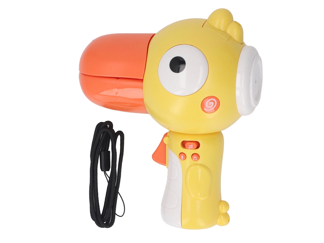 Mali dispositivo de Modulação de Voz Infantil com Design de Tucano Cute Brinquedo Educativo Early Learning Amarelo