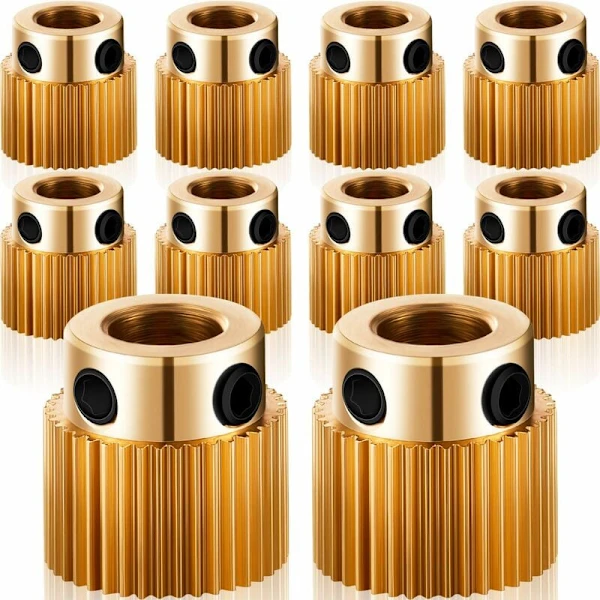 Roda Extrusora De Latão Com 40 Dentes Para Impressora 3d, Compatível Com Cr, 10, Cr, 10s, S4, S5, Ender 3 E Ender 3 Pro(10 Unidades)