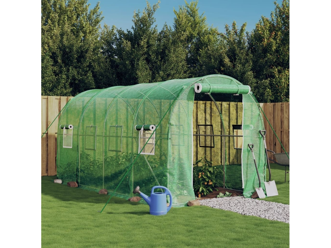 Estufa Com Estrutura De Aã§o 8 Mâ² 4x2x2 M Verde DKD HOME DECOR