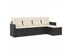 Garden Sofa Set, Garden Sofa Sets Vidaxl Preto Rattan / Vime (n/a)