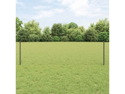Vidaxl Cerca Hexagonal Com Poste 100 X 0,6 M Aço Revestido De Pvc