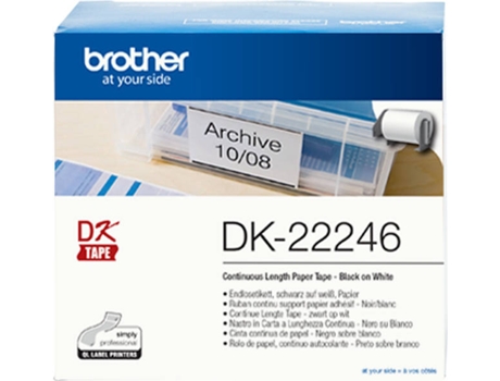 Rolo de Papel Térmico BROTHER DK-22246 Preto