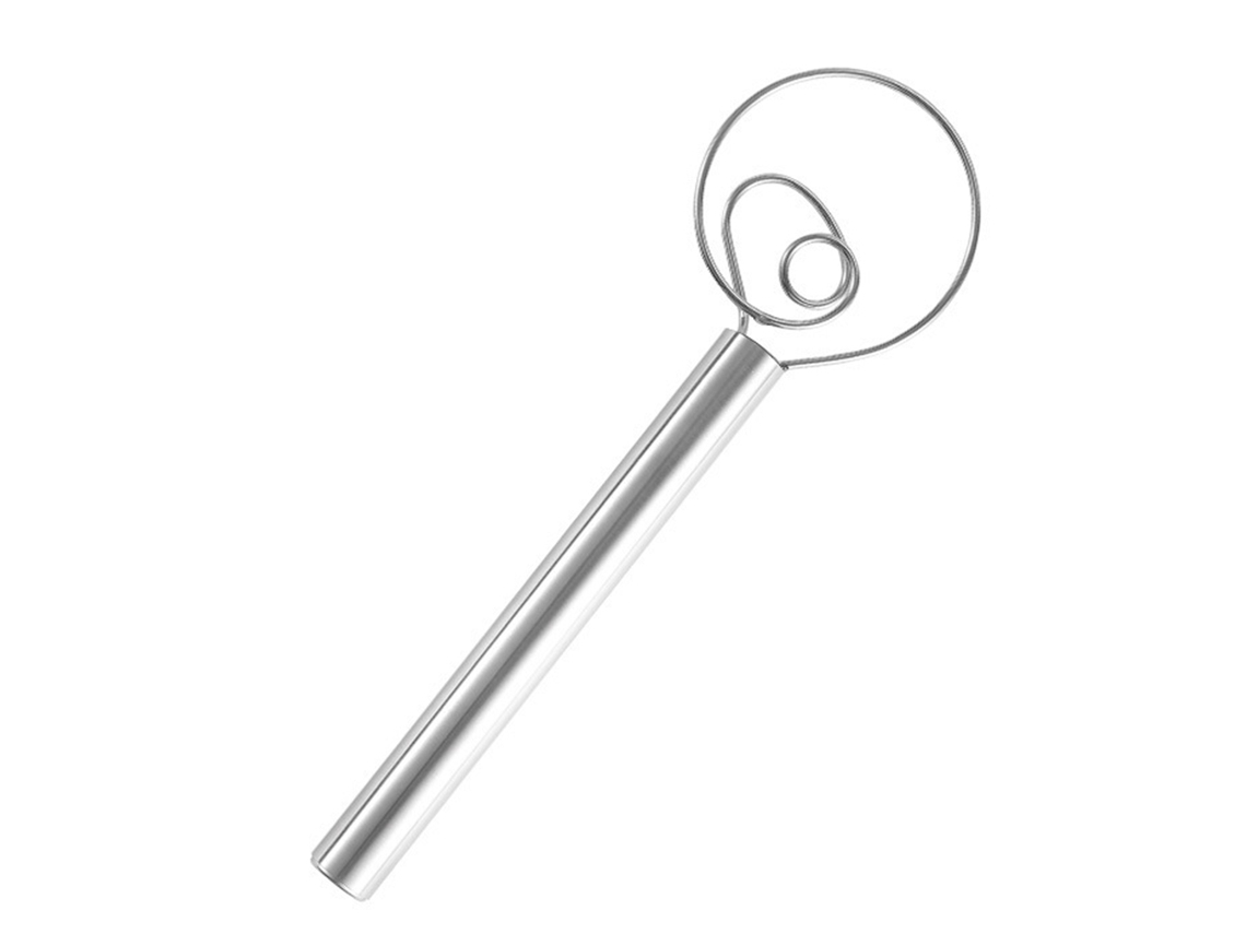 Batedor Dinamarquês Para Massa, Em Aço Inoxidável, Para Pão, Pizza, Bolos E Pastelaria, Com Mistura Manual Eficiente E Limpeza Simples