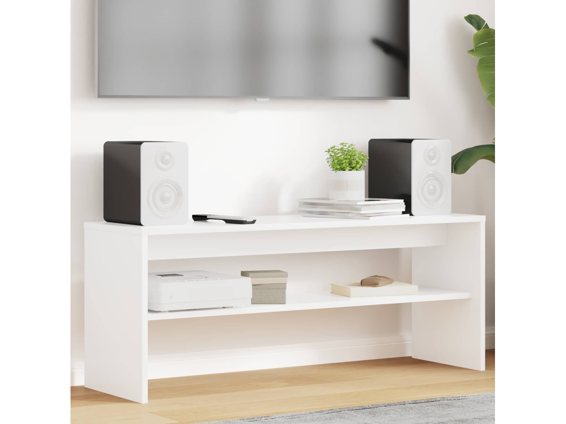 Vidaxl Gabinete Para Tv 100 X 30 X 40 Cm Branco Derivados De Madeira