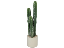 Cacto Artificial Verde 95 Cm Com Vaso Real, Para Casa E Escritório