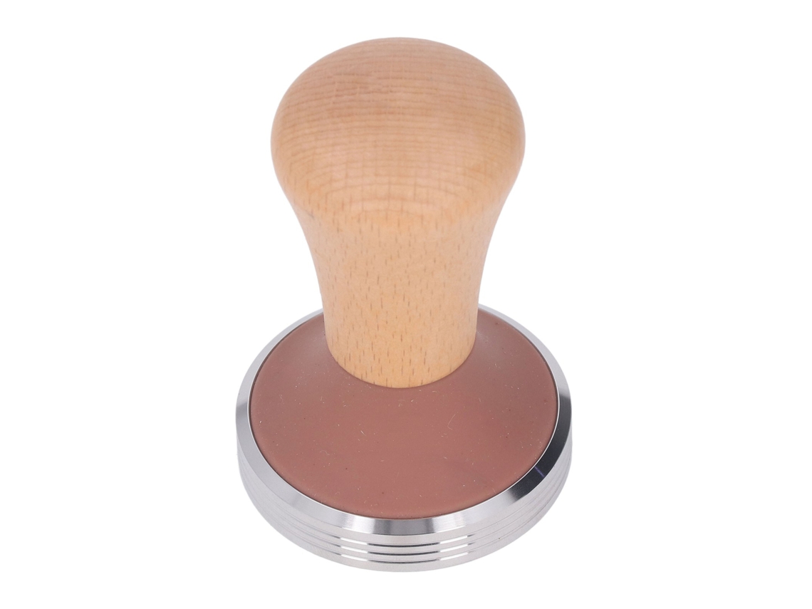 Prensa De Café Em Madeira Faia, 51 Mm, Base Aço Inoxidável, Para Pó Ideal Baristas Iniciantes (marrom).