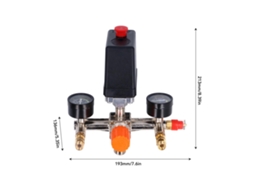 Laxiscreed Interruptor De Pressão Para Compressor De Ar Com Válvula E Manómetro