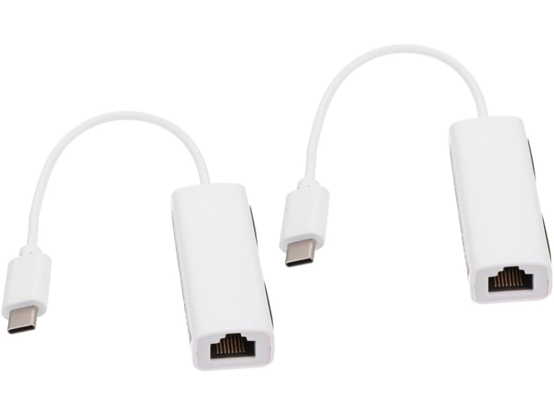 2 Ethernet Usb Tipo-c Com Fio Para Computador E Laptop - Acessório