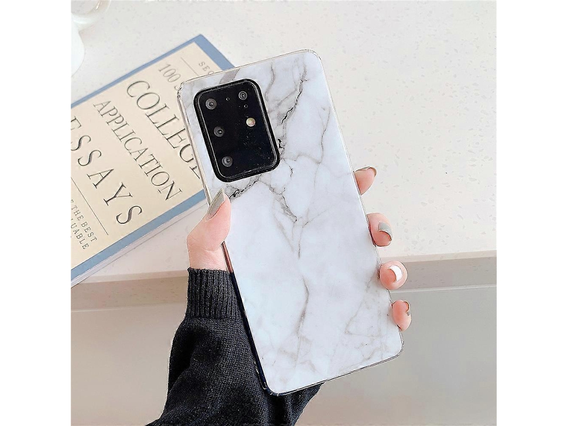 Capa De Celular Imd Com Textura De Tpu Suave E Mármore Para Huawei P40