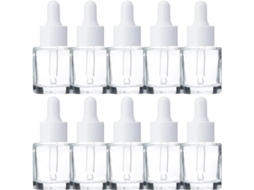 Frascos Conta-gotas De Vidro Ciieeo Para Controle De Dosagem, Pacote Com 10 Unidades De 20 Ml Com Pipeta.